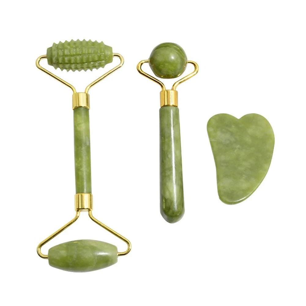 Facial Massager Jade Roller and scraping board gift set